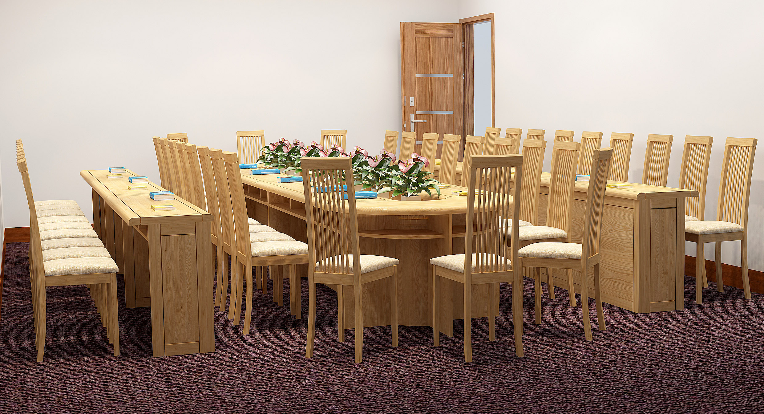 Set Of Meeting Room Tables and Chairs
